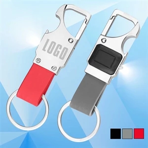 Keychain With Bottle Opener And Flashlight