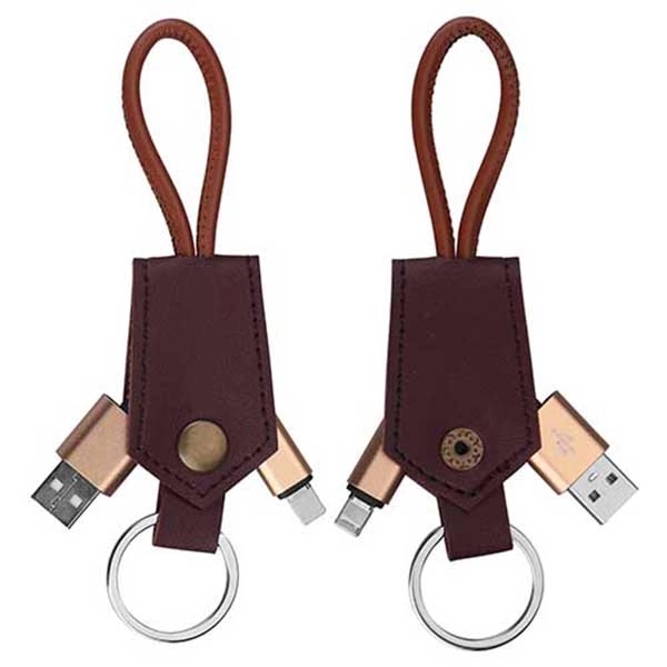 2-In-1 Charging Cable With Keychain - Image 2