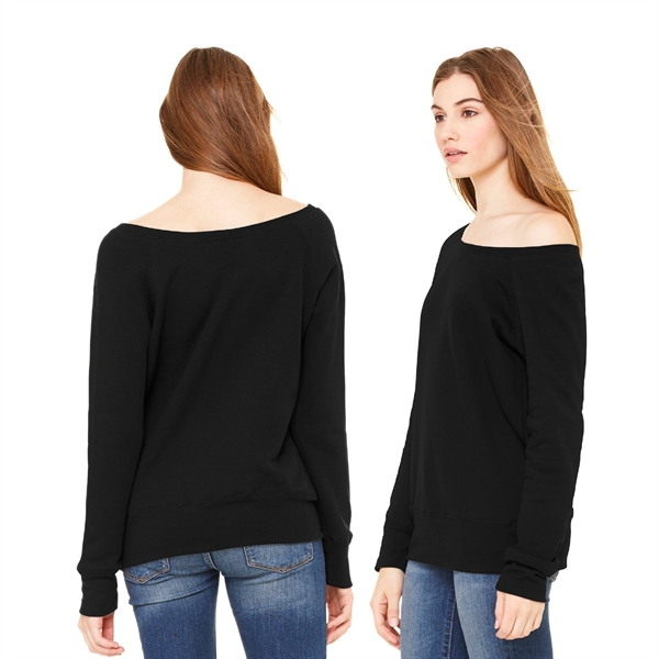 BELLA+CANVAS ® Women's Sponge Fleece Wide-Neck Sweatshirt - Image 2
