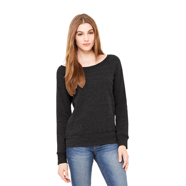 BELLA+CANVAS ® Women's Sponge Fleece Wide-Neck Sweatshirt - Image 3