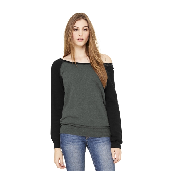 BELLA+CANVAS ® Women's Sponge Fleece Wide-Neck Sweatshirt - Image 4