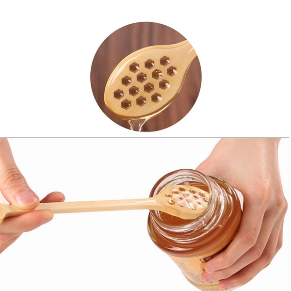 7" Wooden Honey Stick     - Image 2