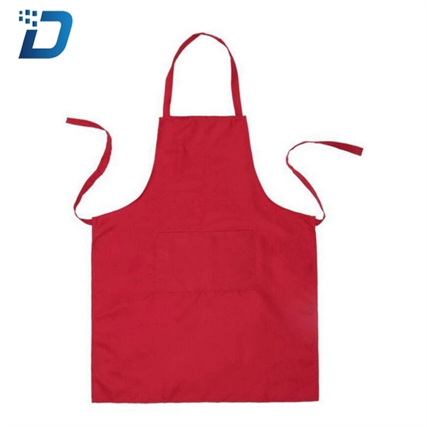 Solid Color Polyester Apron - Image 3