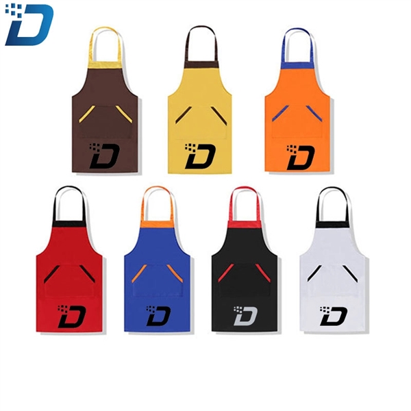 Multicolor PVC Apron With Pockets - Image 1
