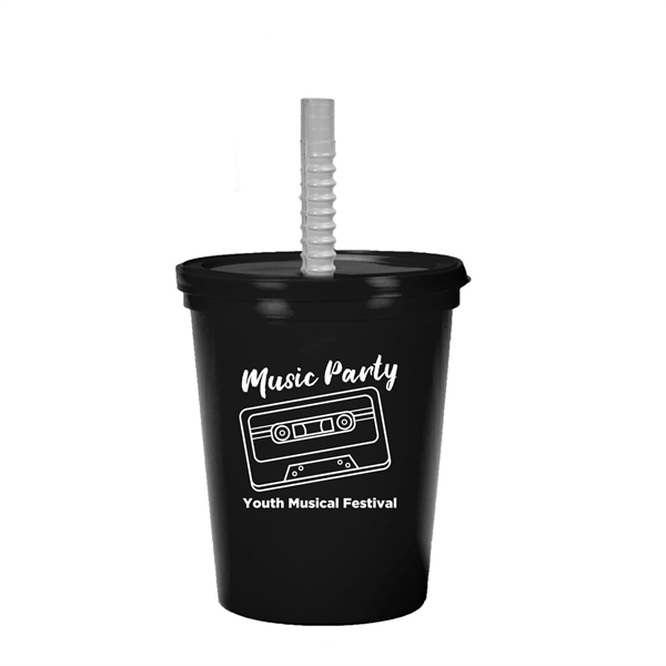 16 OZ. LITTLE SIPS STADIUM CUP WITH STRAW - Image 2