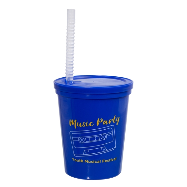 16 OZ. LITTLE SIPS STADIUM CUP WITH STRAW - Image 1