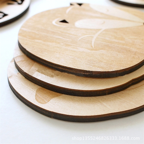 Cartoon Style Wooden Coasters - Image 2