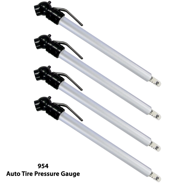 Auto Tire Gauge With Matte Silver Colored Barrel - Image 2
