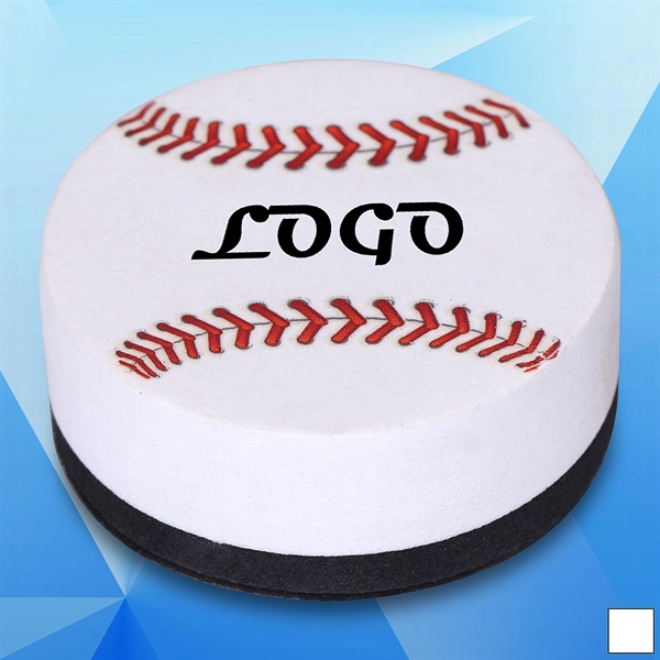 Baseball Shaped Magnetic White Board Eraser - Image 1