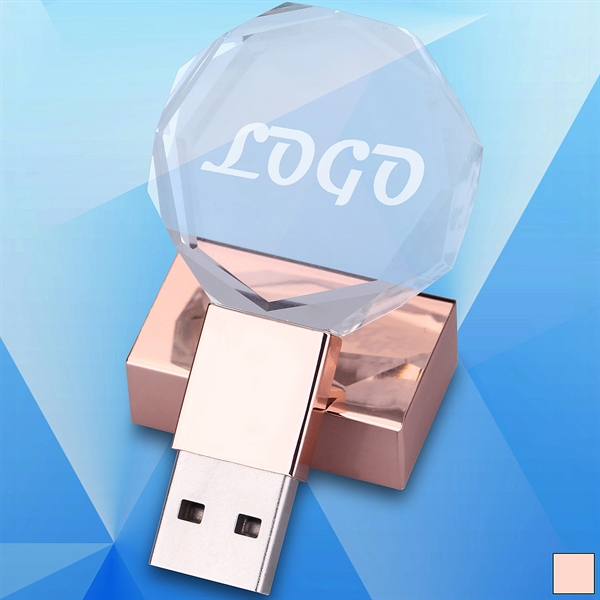 2 3/8'' USB Flash Drive w/ Light - Image 1