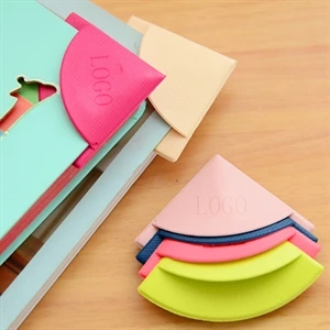 Multicolor PU leather corner bookmark