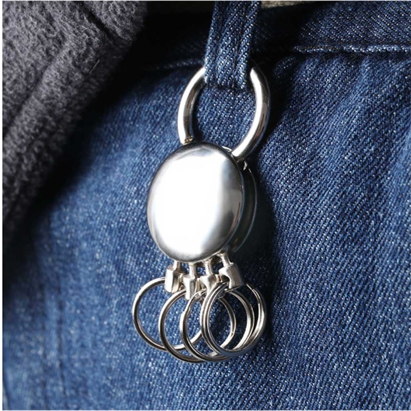 Keyring Chain Pants Waist Holder 4 Ring - Image 3