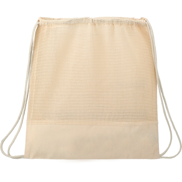 Cotton Mesh Drawstring Bag - Image 2
