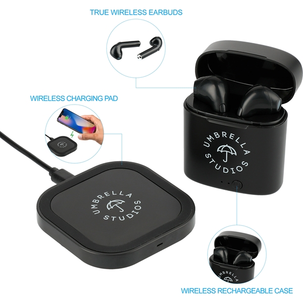 Oros TWS Auto Pair Earbuds & Wireless Charging Pad - Image 4