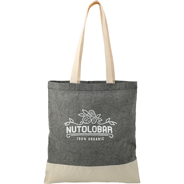 Split Recycled 5oz Cotton Twill Convention Tote - Image 1