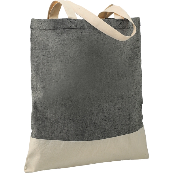 Split Recycled 5oz Cotton Twill Convention Tote - Image 2