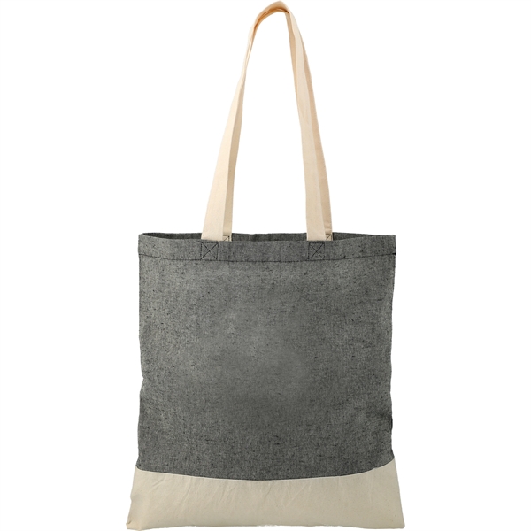 Split Recycled 5oz Cotton Twill Convention Tote - Image 4
