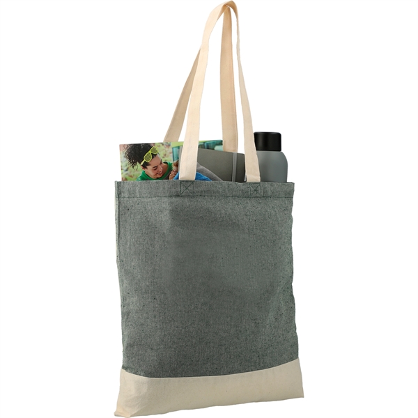 Split Recycled 5oz Cotton Twill Convention Tote - Image 5