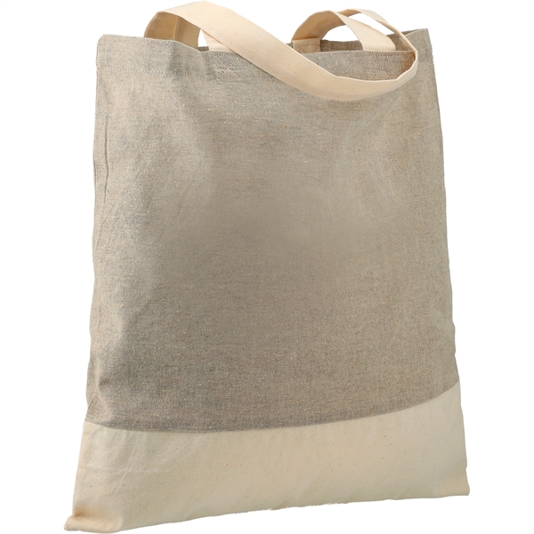 Split Recycled 5oz Cotton Twill Convention Tote - Image 12