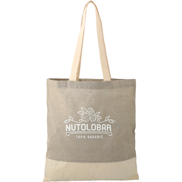 Split Recycled 5oz Cotton Twill Convention Tote - Image 15