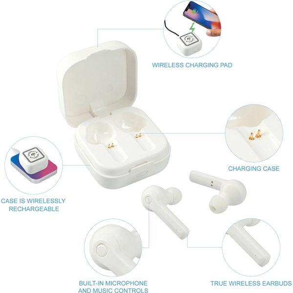 TWS Auto Pair Earbuds & Wireless Pad Power Case - Image 9
