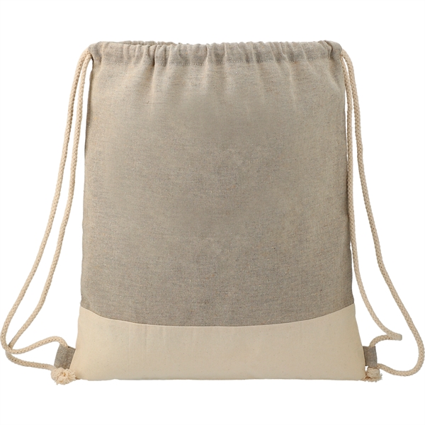 Split Recycled Cotton Drawstring Bag - Image 4