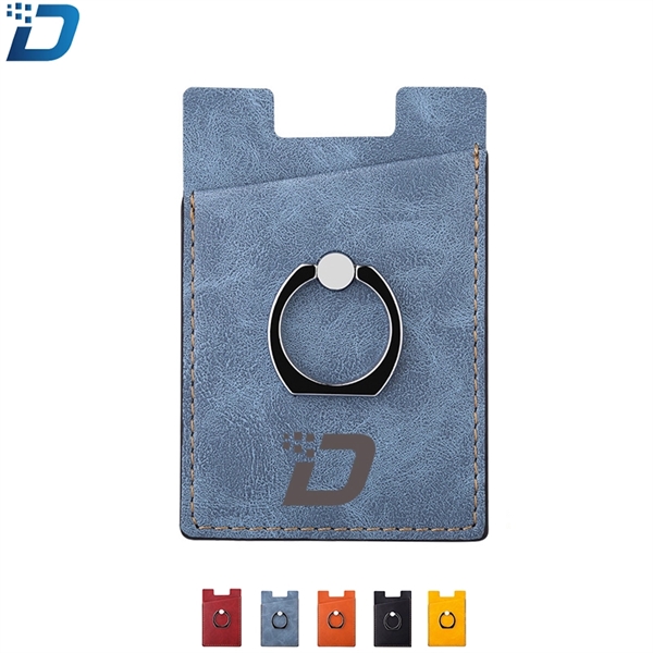 Ring Buckle Phone Card Holder - Image 1