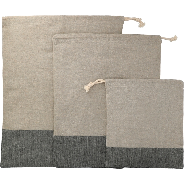 Split Recycled 3pc Travel Pouch Set - Image 4