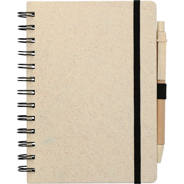 5" x 7" Wheat Straw Notebook With Pen - Image 8