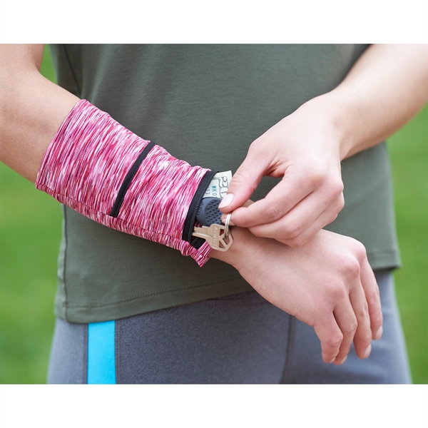 Cooling Heathered Wrist Band with Pocket - Image 8