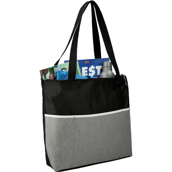 Stone Zippered Meeting Tote - Image 5