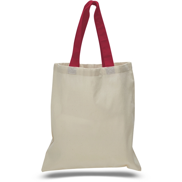 Economy Lightweight Canvas Tote Bag 6 oz. w/ 20" Handles - Image 2