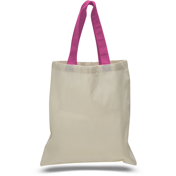 Economy Lightweight Canvas Tote Bag 6 oz. w/ 20" Handles - Image 3