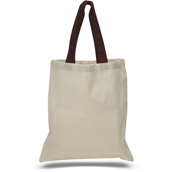 Economy Lightweight Canvas Tote Bag 6 oz. w/ 20" Handles - Image 4