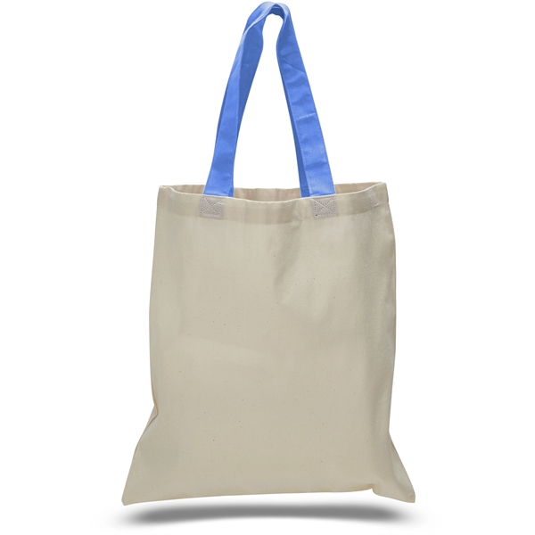 Economy Lightweight Canvas Tote Bag 6 oz. w/ 20" Handles - Image 5
