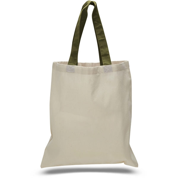 Economy Lightweight Canvas Tote Bag 6 oz. w/ 20" Handles - Image 6