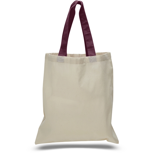 Economy Lightweight Canvas Tote Bag 6 oz. w/ 20" Handles - Image 7