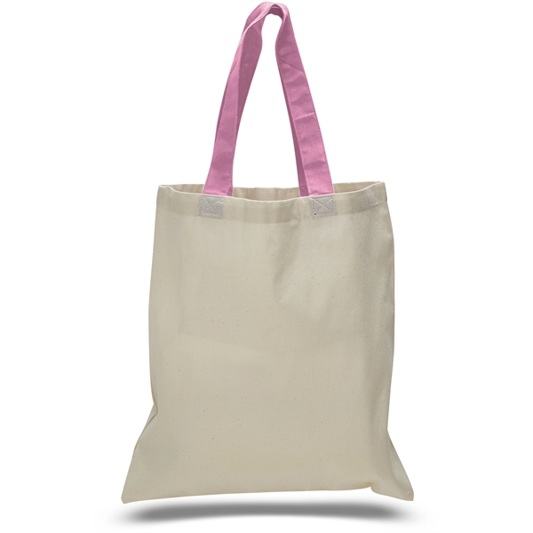 Economy Lightweight Canvas Tote Bag 6 oz. w/ 20" Handles - Image 8