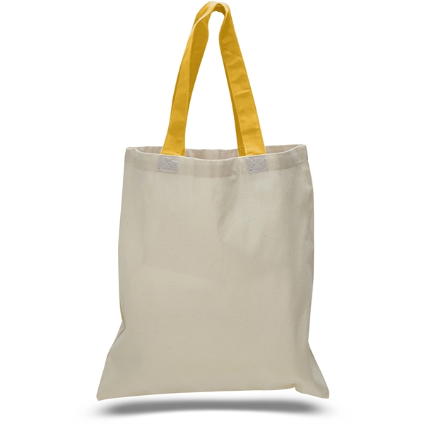 Economy Lightweight Canvas Tote Bag 6 oz. w/ 20" Handles - Image 12