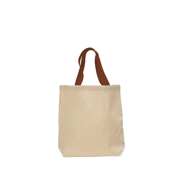 12 oz. Promotional Canvas Tote Bag w/ Nylon Web Handles - Image 5