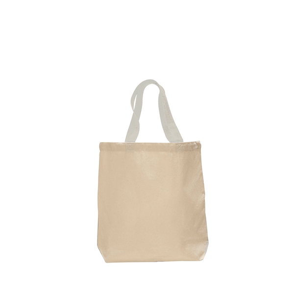 12 oz. Promotional Canvas Tote Bag w/ Nylon Web Handles - Image 6