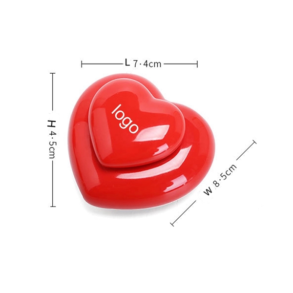 New Heart Shaped Mini Ceramic Small Sealed Jar - Image 3