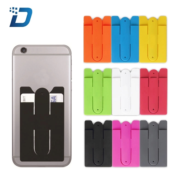 Silicone Phone Wallet With Stand - Image 1