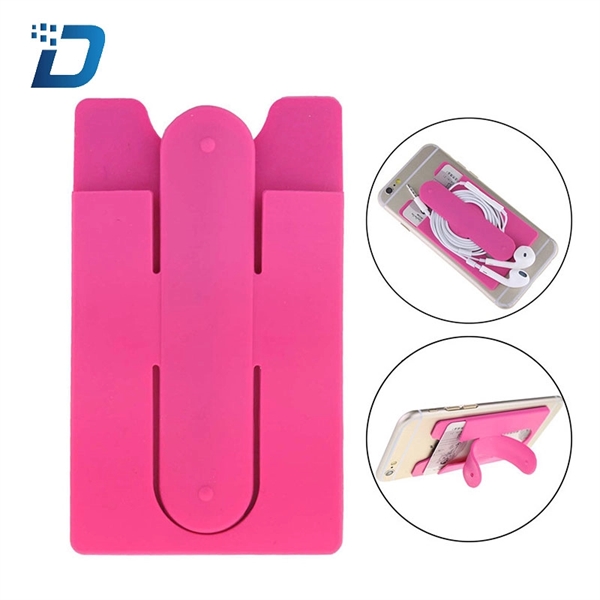 Silicone Phone Wallet With Stand - Image 4