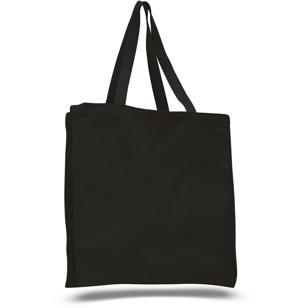 Classic Book Tote Bags w/ Gusset Canvas Totes 14" X 15" X 4" - Image 2