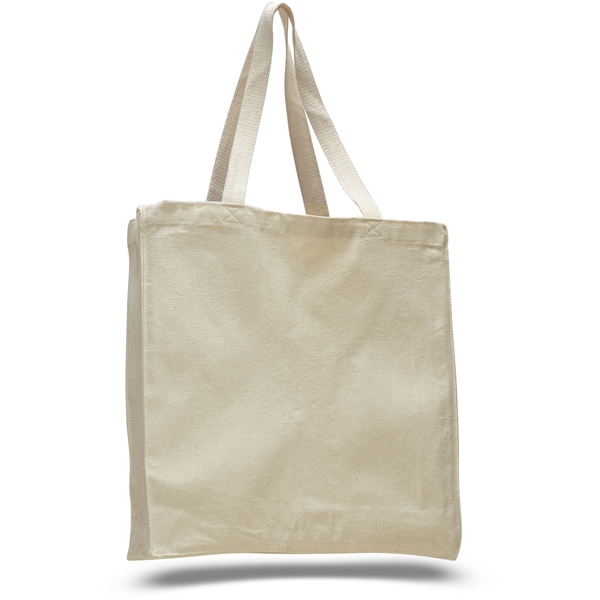 Classic Book Tote Bags w/ Gusset Canvas Totes 14" X 15" X 4" - Image 8