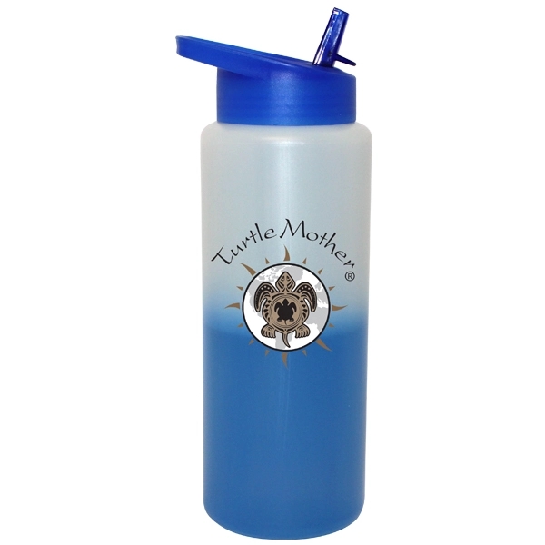 32 oz. Mood Sports Bottle With Straw Cap Lid, Full Color Dig - Image 3
