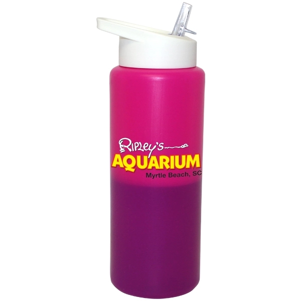 32 oz. Mood Sports Bottle With Straw Cap Lid, Full Color Dig - Image 7