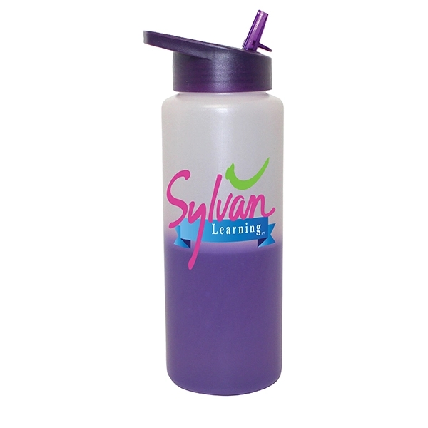 32 oz. Mood Sports Bottle With Straw Cap Lid, Full Color Dig - Image 10