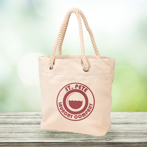 Heavy-duty Canvas Tote Bag w/ Rope Handle 14 oz. Canvas bags - Image 1